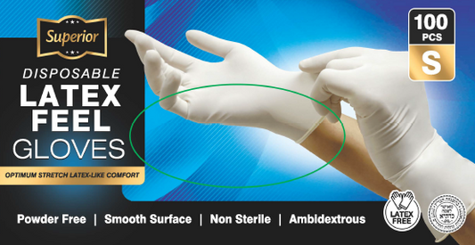Latex Feel Gloves Small 'Superior'