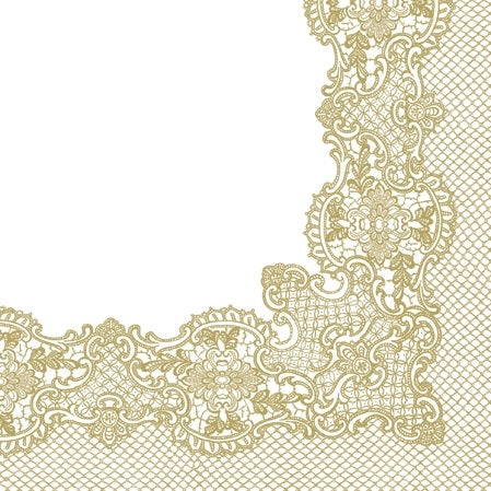 Design Napkins Airlaid Royal Lace Gold