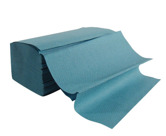 Hand Towels I Fold 250mm x 200mm 'Essentials' 1 Ply Blue (15/234's)
