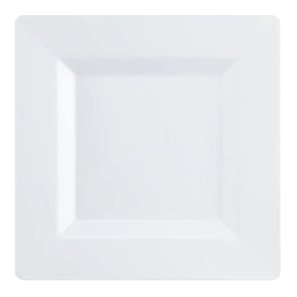 White Square Plastic Bowls 12oz Decor