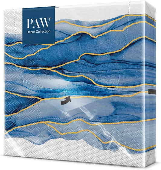 Design Napkins Watercolour Waves 'Paw'