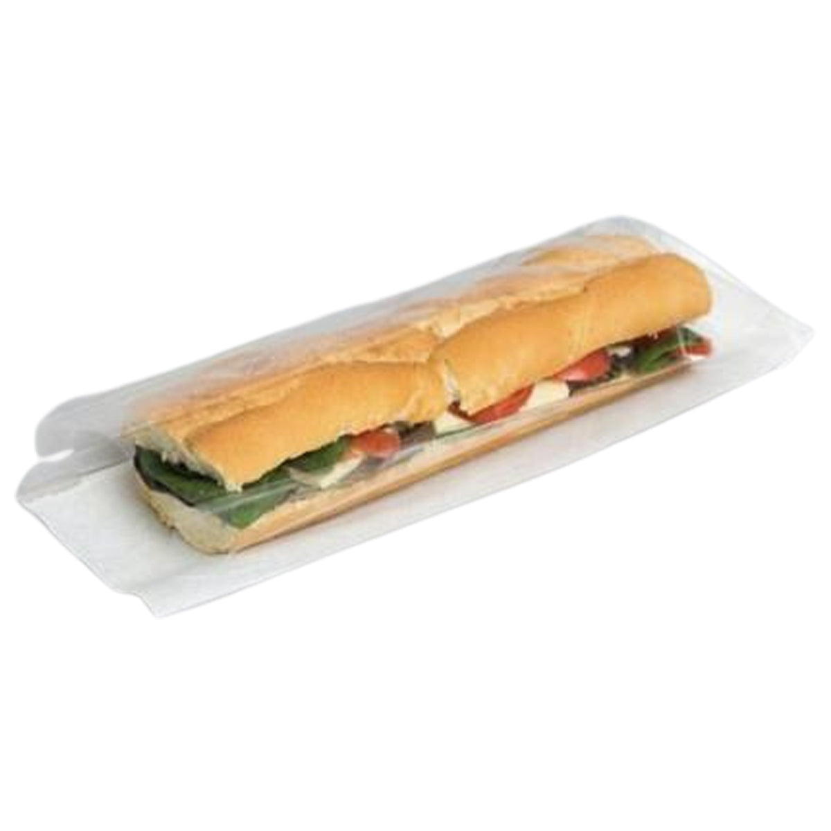 White Film Front Paper Bags Baguette 4x6x14" 1000/CS