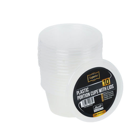 Plastic Portion Cups with Lids 2oz 'Superior'