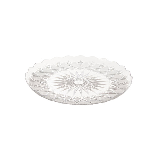 Plastic Round Trays Crystal 13.2" 'Decor'