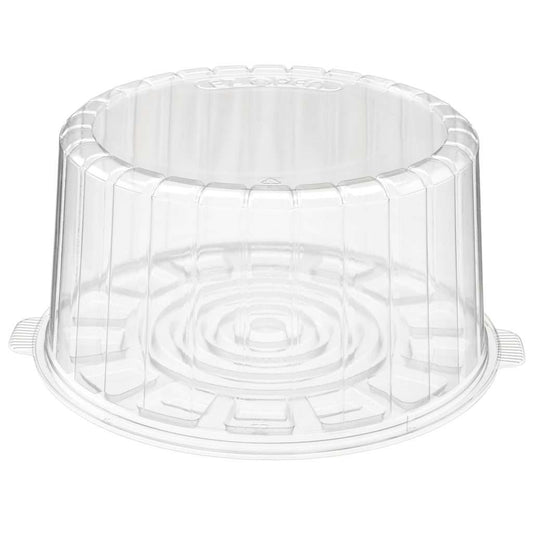 Plastic Clear Round Trays 9" With Clear Dome Lids