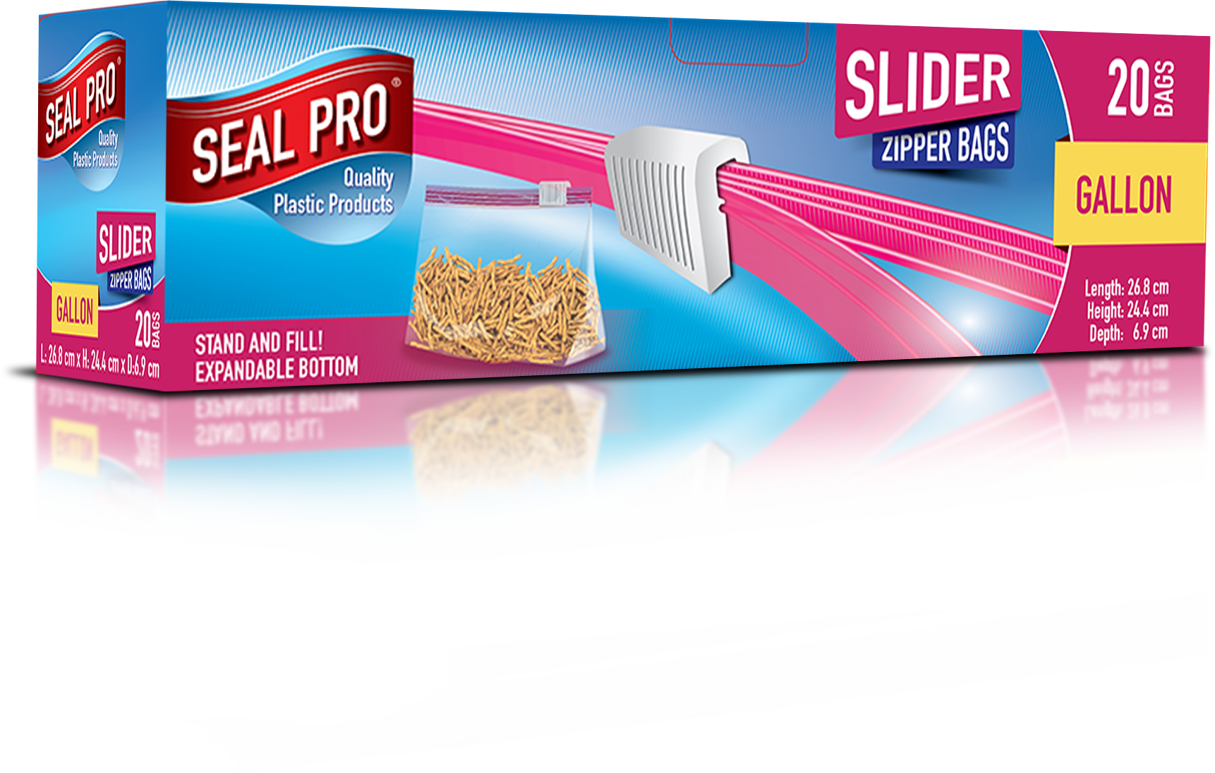 Slider Zip-Lock Gallon Bags 'Seal Pro'
