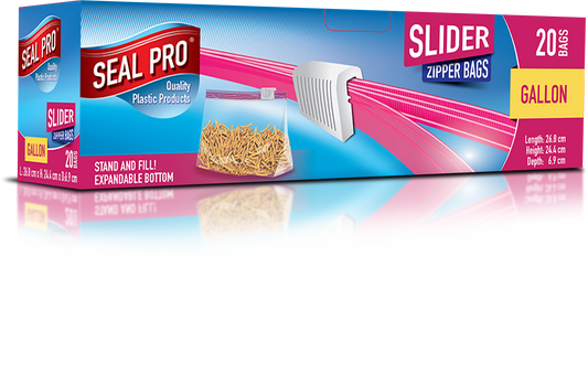 Slider Zip-Lock Gallon Bags 'Seal Pro'