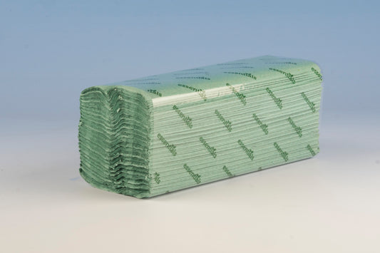 Hand Towels C Fold 217mm x 305mm 'Essentials' 1Ply Green (15/192's)