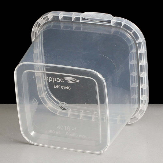 Plastic Containers & Lids Tamper Evident Square 360ml