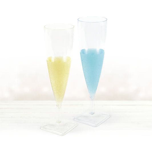 Plastic Champagne Flutes 5oz 'Decor'