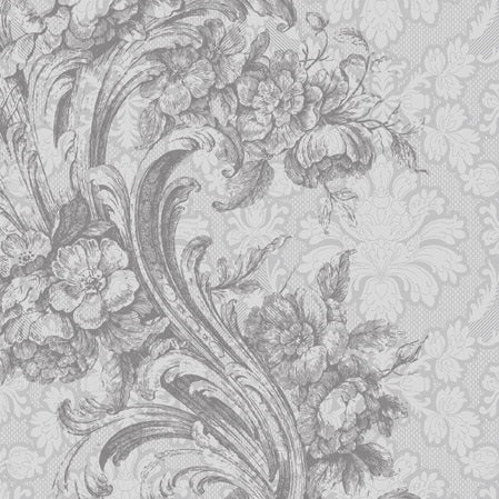 Design Napkins Baroque Style Silver 'Paw'