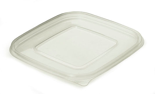 Flat Lids for Plastic Clear Square Salad Bowls 1000cc (19cmx19cm) 300/CS