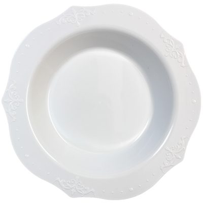 ' White Plastic 9" Soup Bowls