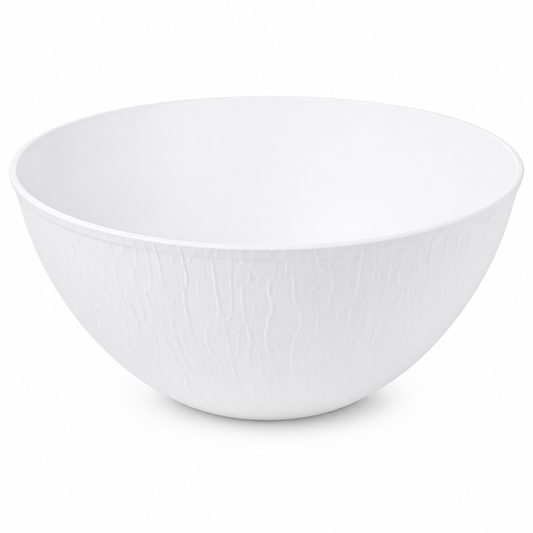 Wood Style White Serving Bowl 9" 30oz 'Superior' 25/CS