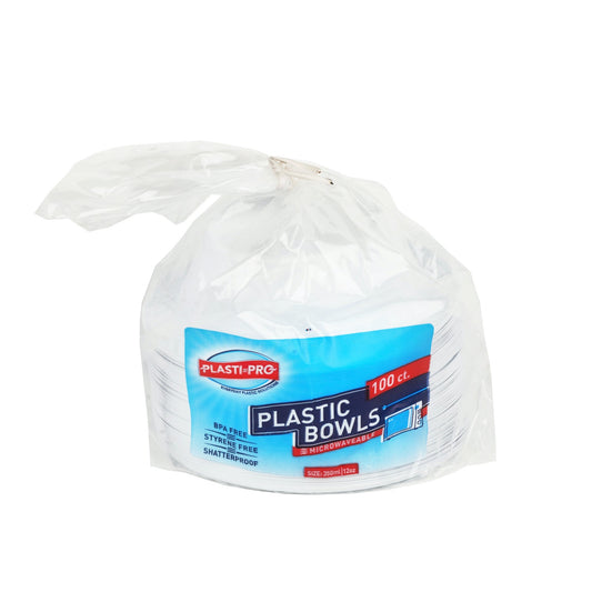 Plastic Bowls 12oz White 'PlastiPro'