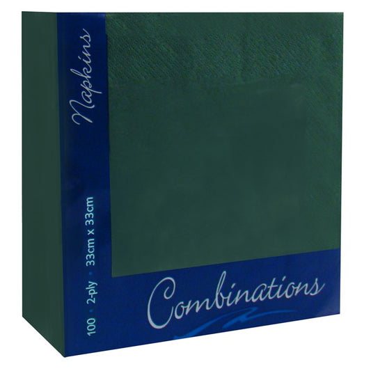 Premium Napkins Dark Green 33cm 'Combinations'