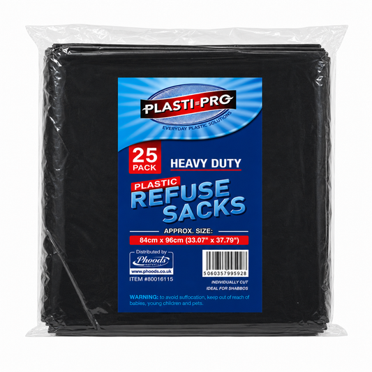 Black Bag Heavy Duty Refuse Sacks 'Plasti Pro' 8/25s